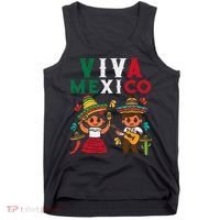 Viva Mexico Boy Girl Maracas Guitar Mexican Independence Tank Top thumb 0