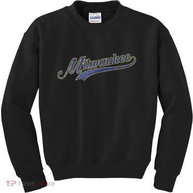 Vintage Milwaukee Baseball Kids Sweatshirt