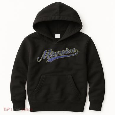Vintage Milwaukee Baseball Kids Hoodie