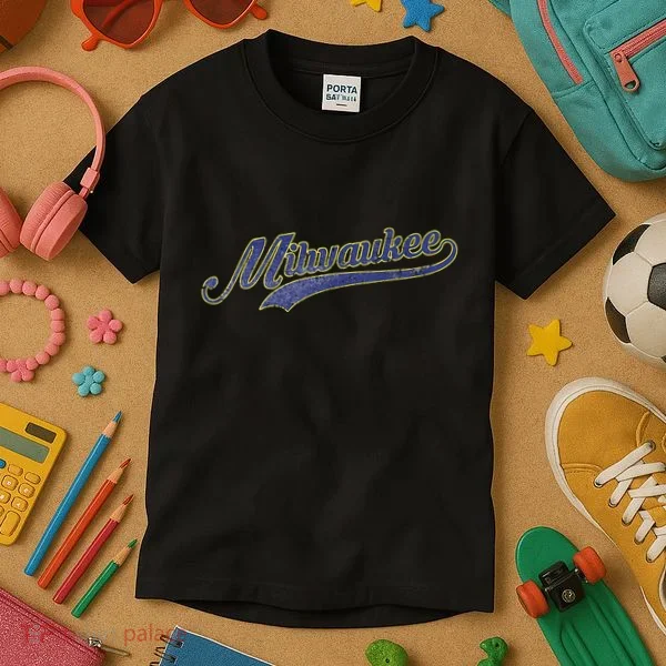 Vintage Milwaukee Baseball Kids T-Shirt
