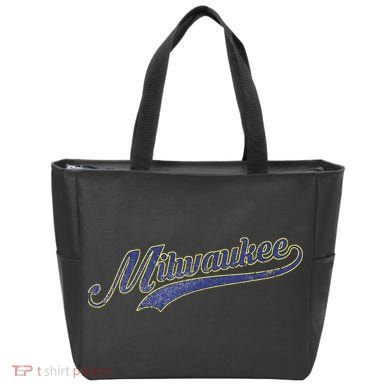 Vintage Milwaukee Baseball Tote Bag