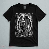 Virgin Mary Black White Bandana Print Chicano Art Cholo T-Shirt thumb 5