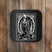 Virgin Mary Black White Bandana Print Chicano Art Cholo Coaster thumb 0