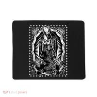 Virgin Mary Black White Bandana Print Chicano Art Cholo Mousepad thumb 0