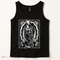 Virgin Mary Black White Bandana Print Chicano Art Cholo Tank Top thumb 2