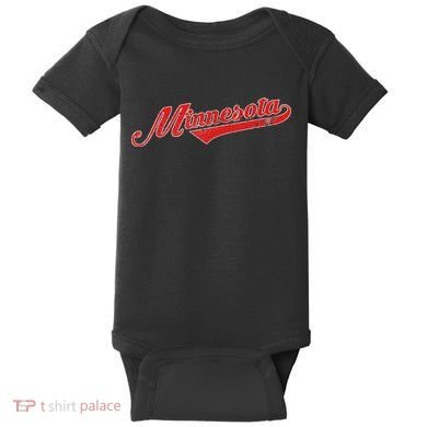 Vintage Minnesota Baseball Baby Bodysuit
