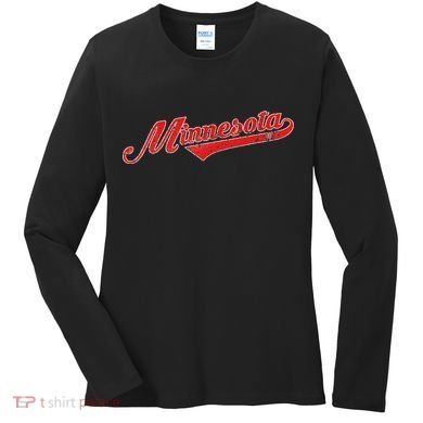 Vintage Minnesota Baseball Women's Long Sleeve Shirt