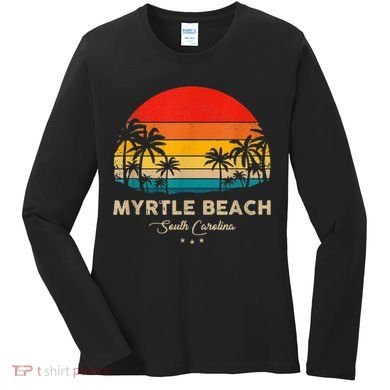 Vintage Myrtle Beach Souvenir South Carolina Women's Long Sleeve Shirt