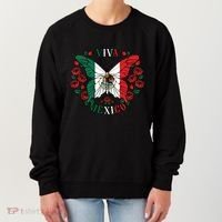 Viva Mexico Butterfly Rose Mexican Independence Women's Sweatshirt thumb 0