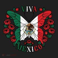 Viva Mexico Butterfly Rose Mexican Independence Women's Sweatshirt thumb 2