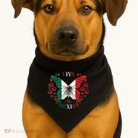 Viva Mexico Butterfly Rose Mexican Independence USA-Made Doggie Bandana thumb 1