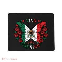 Viva Mexico Butterfly Rose Mexican Independence Mousepad thumb 0