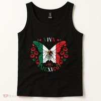 Viva Mexico Butterfly Rose Mexican Independence Tank Top thumb 2