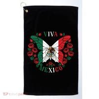 Viva Mexico Butterfly Rose Mexican Independence Golf Towel thumb 0