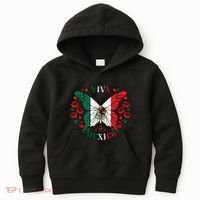 Viva Mexico Butterfly Rose Mexican Independence Kids Hoodie thumb 0
