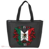 Viva Mexico Butterfly Rose Mexican Independence Tote Bag thumb 0