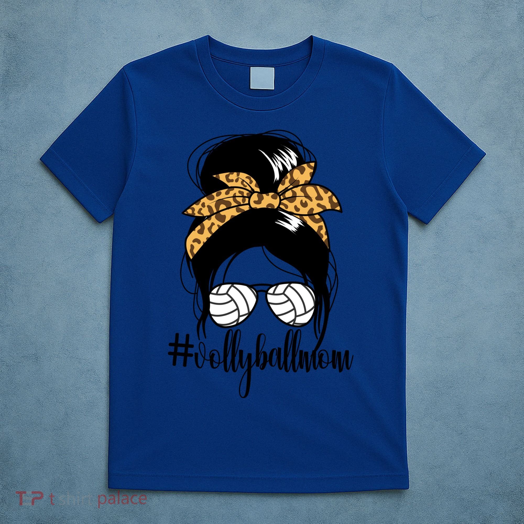 #Volleyballmom Messy Bun Mom S Volleyball Mom Funny Gift T-Shirt