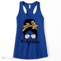 #Volleyballmom Messy Bun Mom S Volleyball Mom Funny Gift Women's Tank Top thumb 0