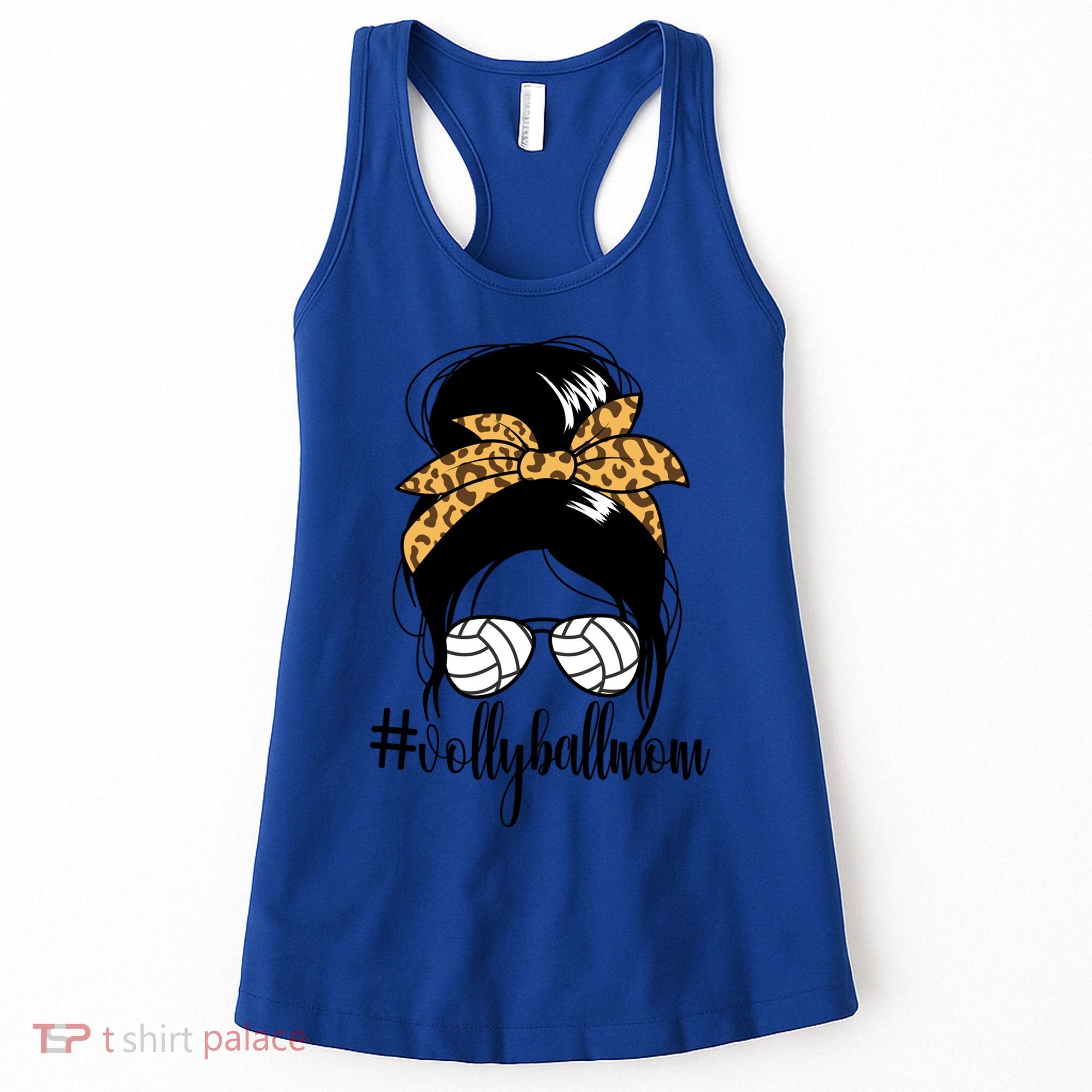 #Volleyballmom Messy Bun Mom S Volleyball Mom Funny Gift Women's Tank Top