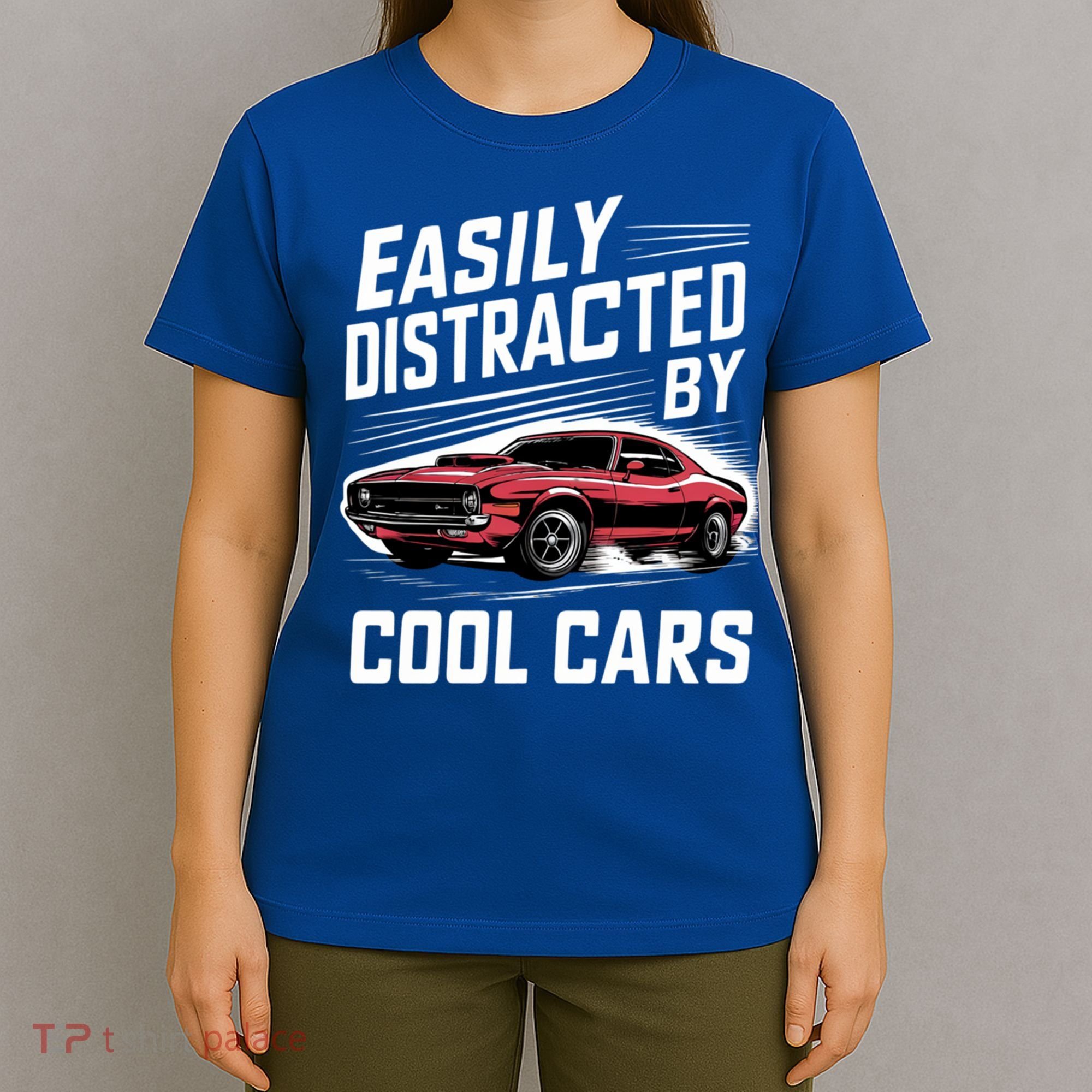 Vintage Muscle Car Easily Distracted By Cool Cars Great Gift T-Shirt