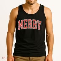 VINTAGE MERRY CHRISTMAS Tank Top thumb 3