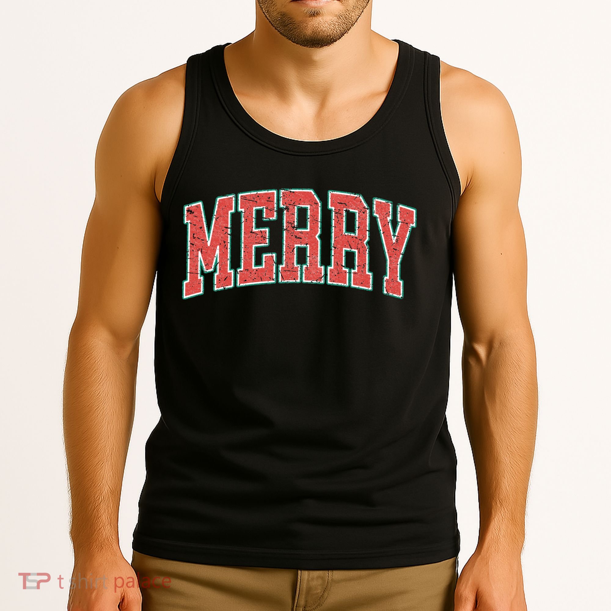 VINTAGE MERRY CHRISTMAS Tank Top