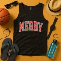VINTAGE MERRY CHRISTMAS Tank Top thumb 4