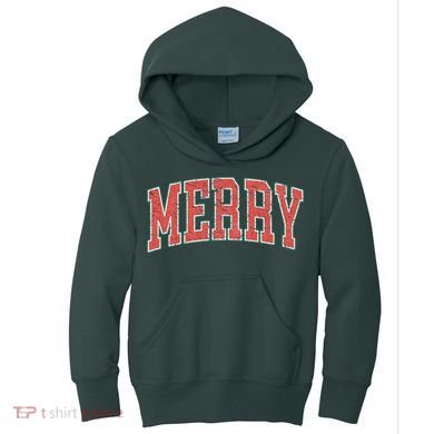 VINTAGE MERRY CHRISTMAS Kids Hoodie