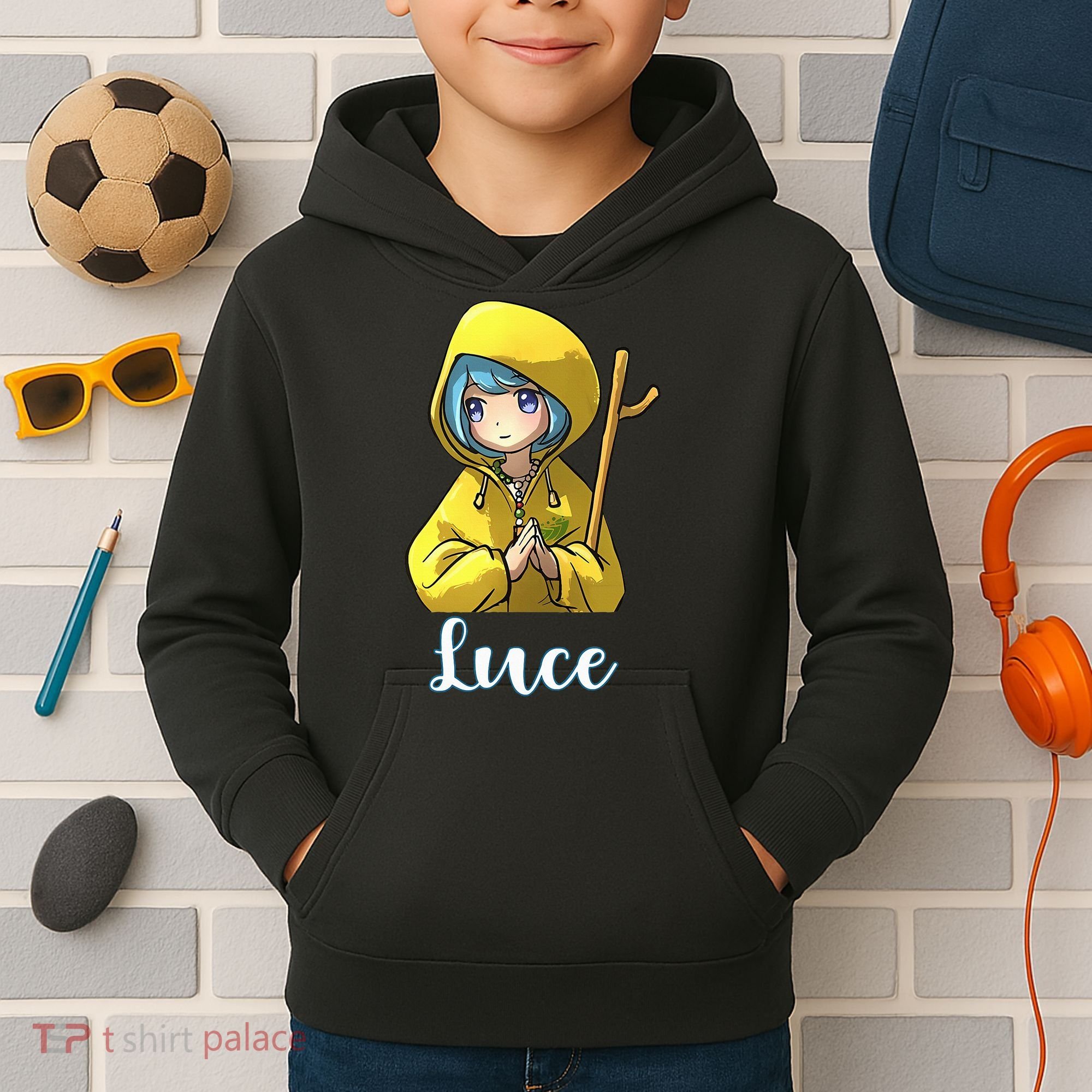 VaticanS Mascot Character Cute Anime Girl Luce Kids Hoodie