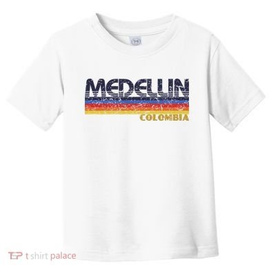 Vintage Medellin Colombia Retro Design Toddler T-Shirt