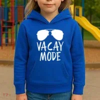 Vacay Mode Cute Vacation Summer Gift Kids Hoodie thumb 3