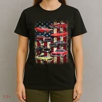 Vintage Muscle Car Retro American Flag Patriotic T-Shirt thumb 4