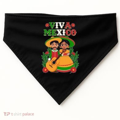 Viva Mexico Celebrate Mexican Independence Day USA-Made Doggie Bandana