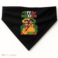 Viva Mexico Celebrate Mexican Independence Day USA-Made Doggie Bandana thumb 0