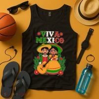 Viva Mexico Celebrate Mexican Independence Day Tank Top thumb 4