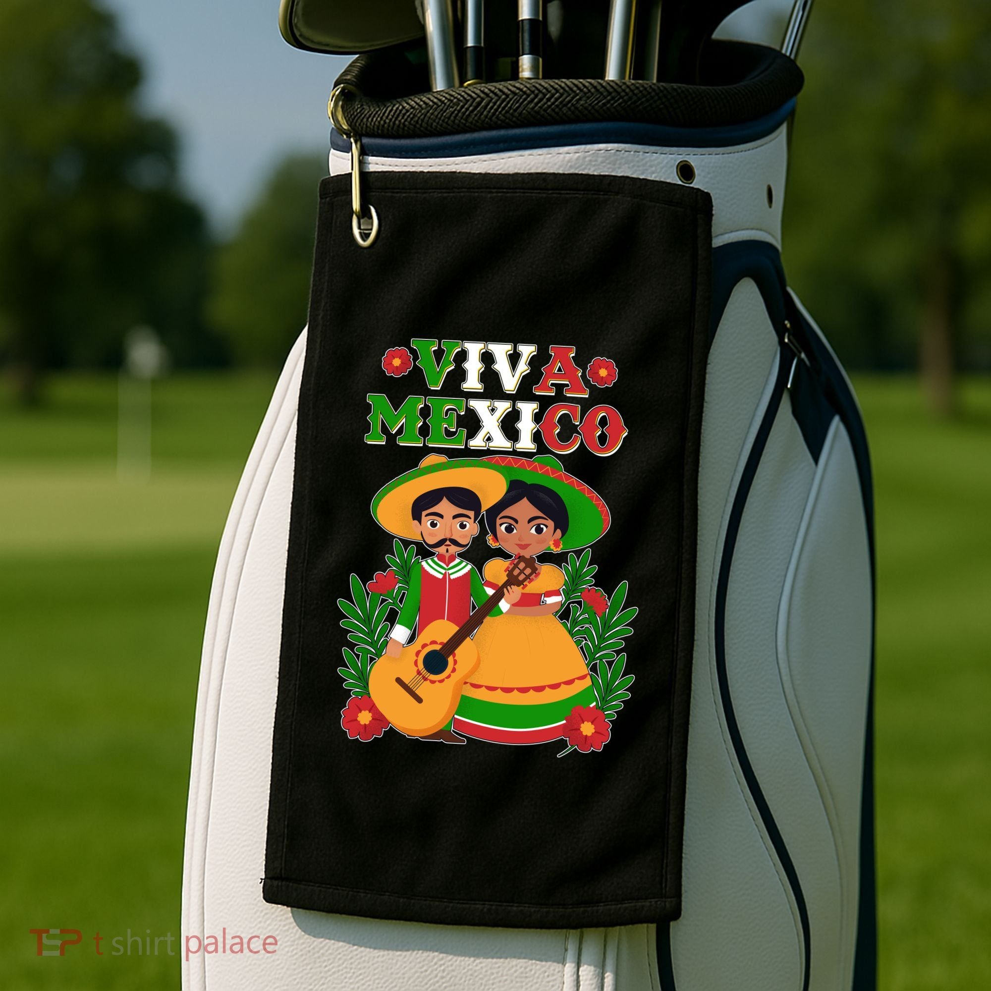 Viva Mexico Celebrate Mexican Independence Day Golf Towel