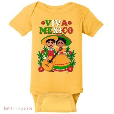 Viva Mexico Celebrate Mexican Independence Day Baby Bodysuit