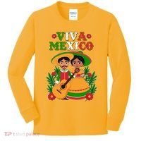 Viva Mexico Celebrate Mexican Independence Day Kids Long Sleeve Shirt thumb 0