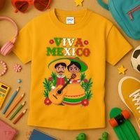 Viva Mexico Celebrate Mexican Independence Day Kids T-Shirt thumb 3