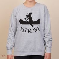Vermont Moose Canoe Vacation T Women's Sweatshirt thumb 0