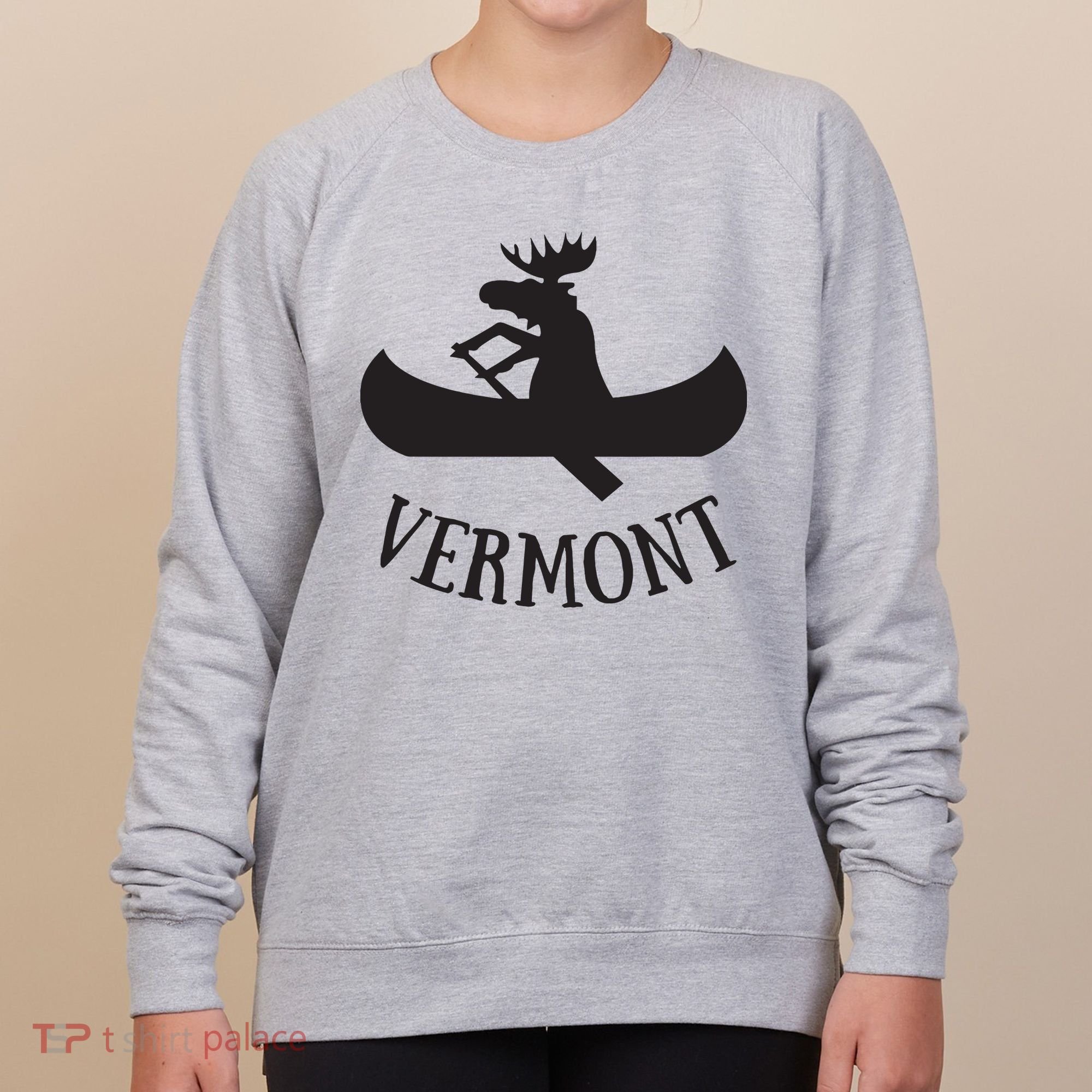Vermont Moose Canoe Vacation T Women's Sweatshirt