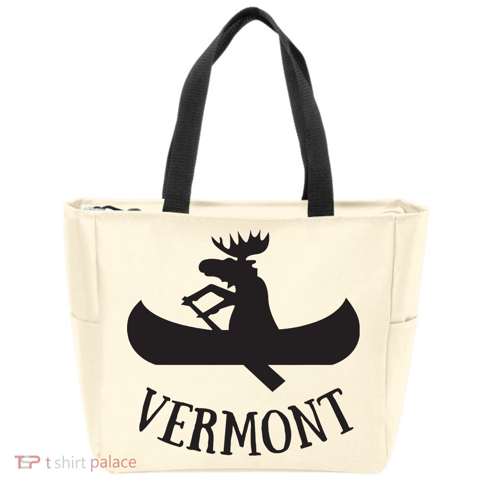 Vermont Moose Canoe Vacation T Tote Bag