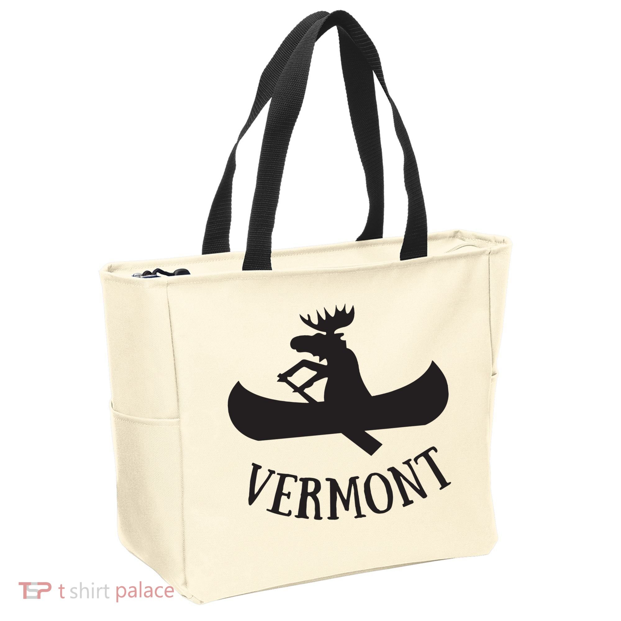 Vermont Moose Canoe Vacation T Tote Bag