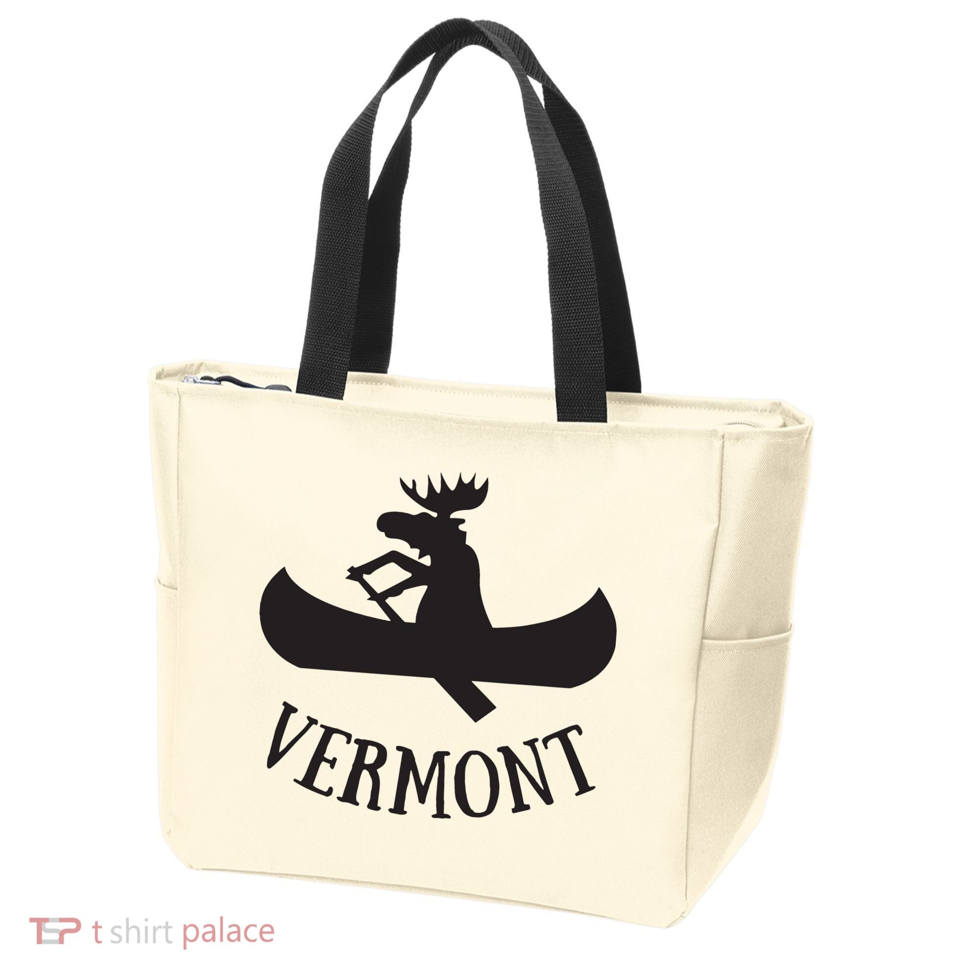 Vermont Moose Canoe Vacation T Tote Bag