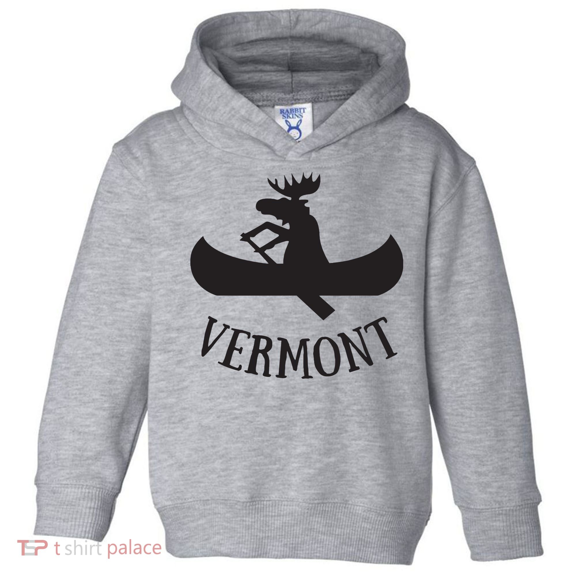 Vermont Moose Canoe Vacation T Toddler Hoodie