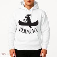 Vermont Moose Canoe Vacation T Hoodie thumb 2