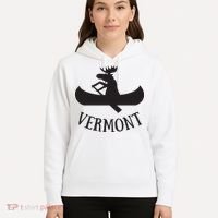 Vermont Moose Canoe Vacation T Hoodie thumb 5