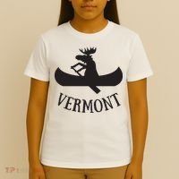 Vermont Moose Canoe Vacation T T-Shirt thumb 4