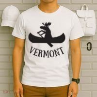 Vermont Moose Canoe Vacation T T-Shirt thumb 6