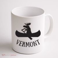 Vermont Moose Canoe Vacation T Coffee Mug thumb 1